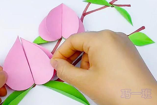 怎么教儿童用手工纸简单制作桃子(图文教程)5