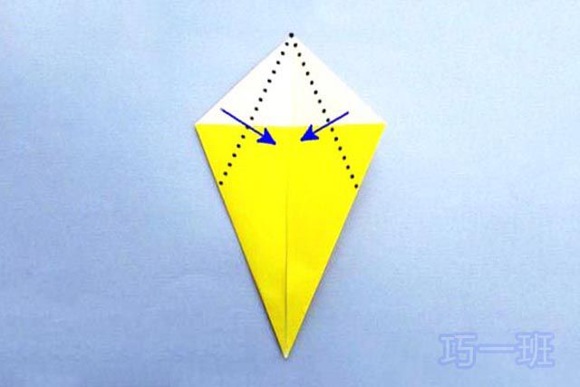 用纸折一个月亮：弯弯的月亮怎么折叠(图文教程)2