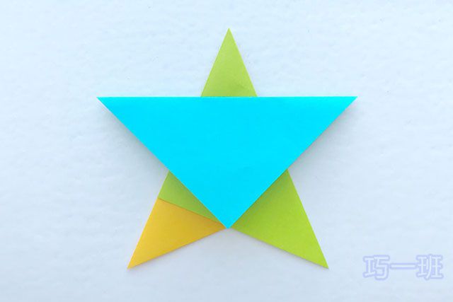 国庆节手工：幼儿折纸五角星的最简单方法(图文教程)5