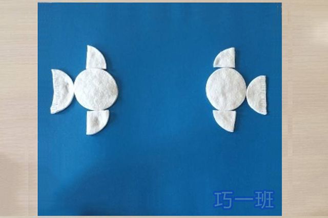 环保手工：怎么用粉扑做小鱼拼贴画(图文教程)1