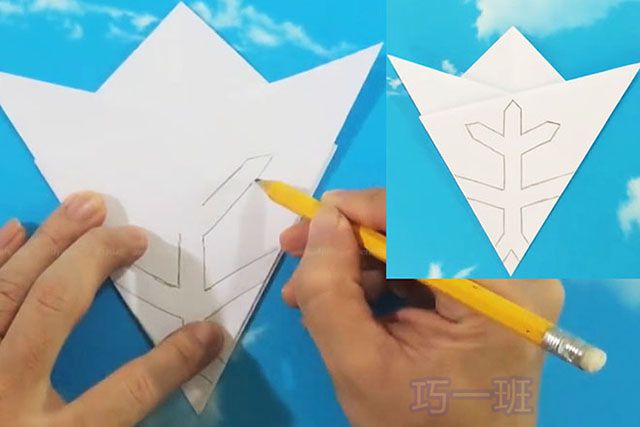 怎么一步一步教孩子剪纸雪花：剪纸雪花图案画法二(图文教程)13